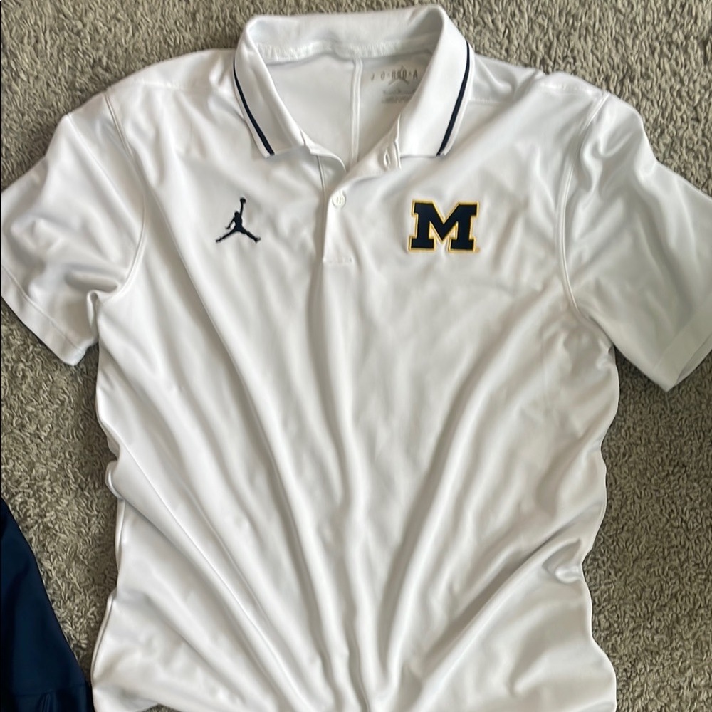 Jordan White Polo Shirt Classic Athletic Style
